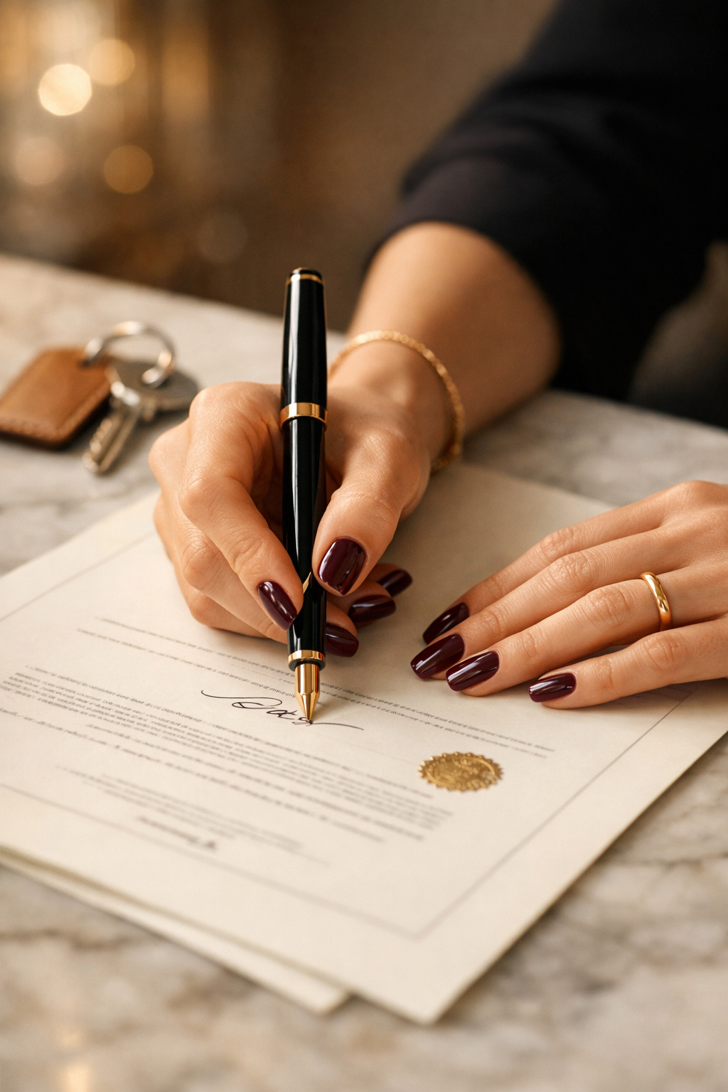 Closing day — Mariah signing final mortgage documents